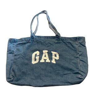 Gap Logo Denim Tote Bag NEW Blue Purse Travel